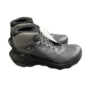 NWT Salomon Elixir Tour Mid WP Mens Size 9.5 Outdoor Hiking Boot Gray Waterproof